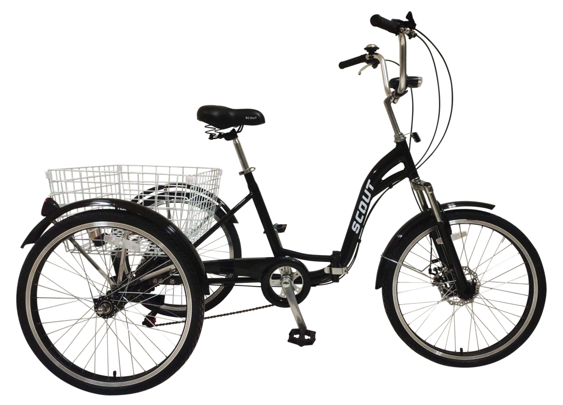 effekt Kælder festspil Voksen trehjulet cykel, 24" hjul, foldestel, 6-trins - KøbTricykel