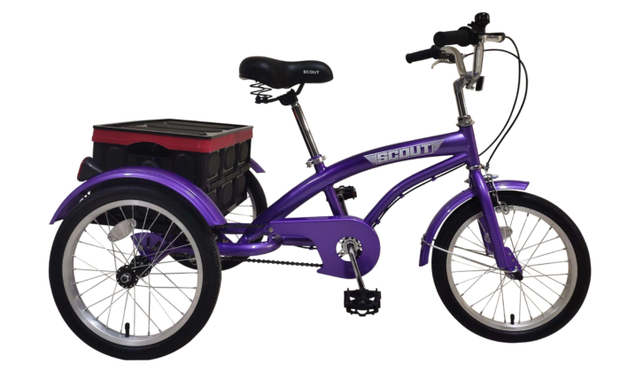 mor çocuklar üç tekerlekli bisiklet