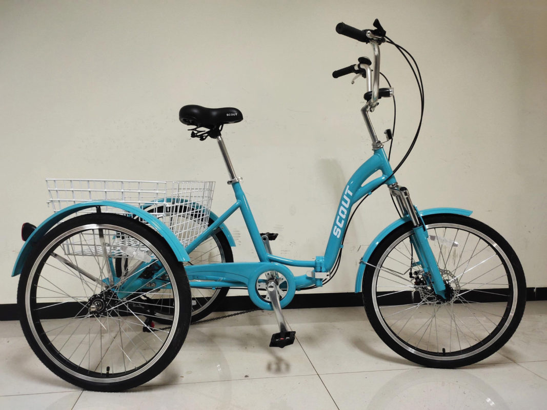 tricycle bleu sarcelle