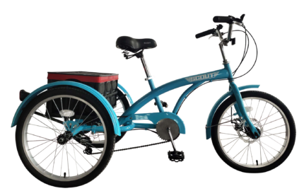 triciclo verde azulado