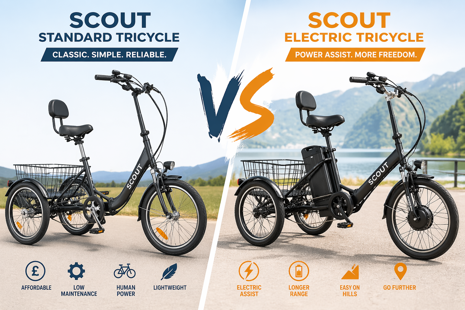 standard vs electric tricycles