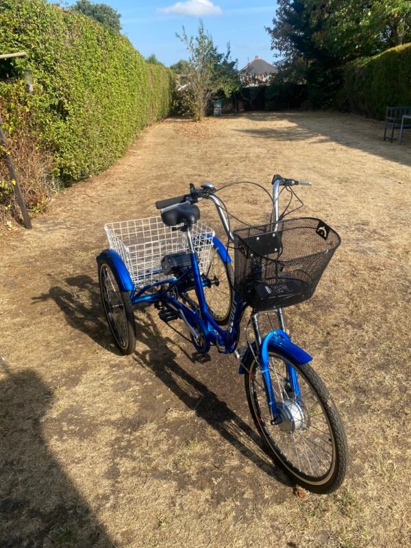 blue electric tricycle